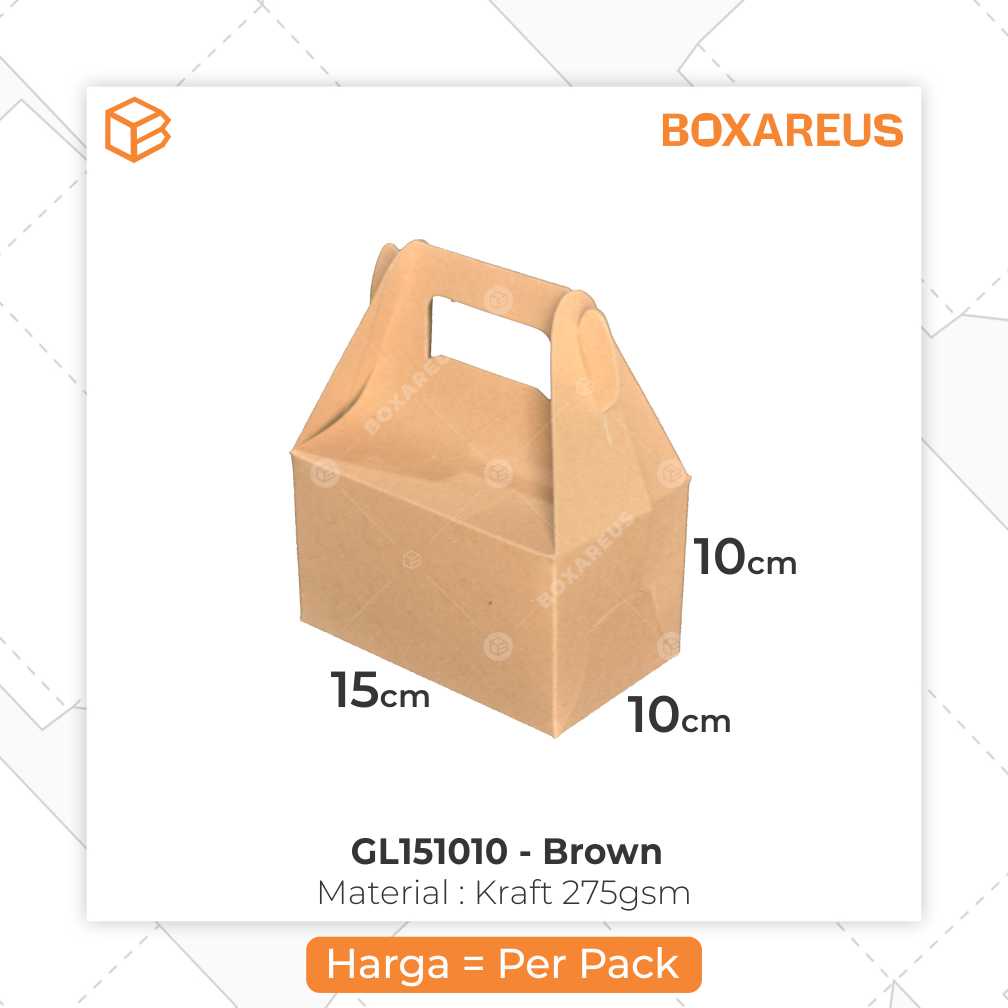 Gable Box Packaging Gift Box Kotak Souvenir Box | GL151010 (20pcs)