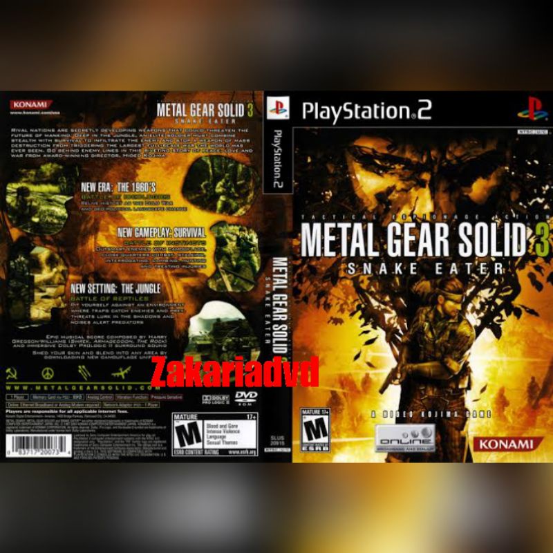 Kaset Ps 2 METAL GEAR SOLID 3 SNAKE EATER