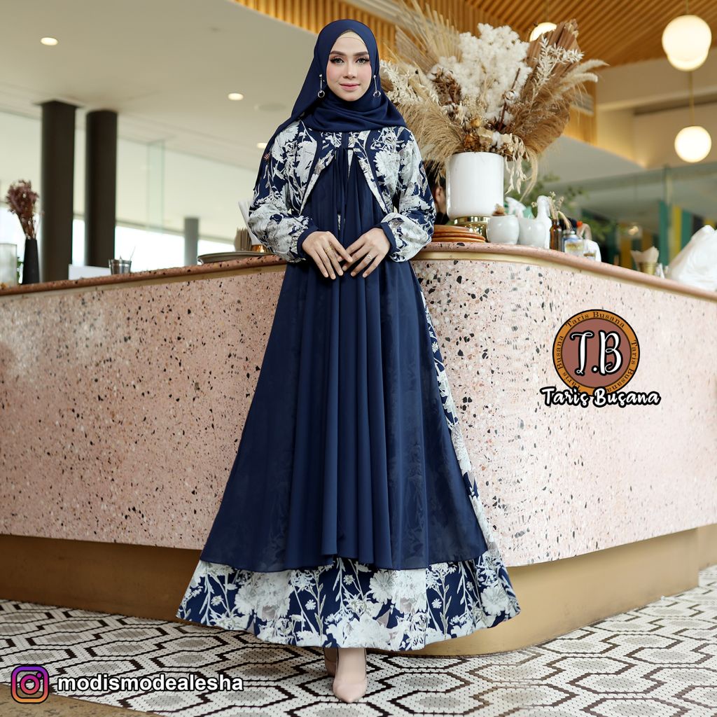 (COD) GAMIS ROMPI CERUTI NINOS TARIS BUSANA BRAND 100 %BAJU PESTA BAJU MEWAH BAJU ELEGAN REMPEL CERU
