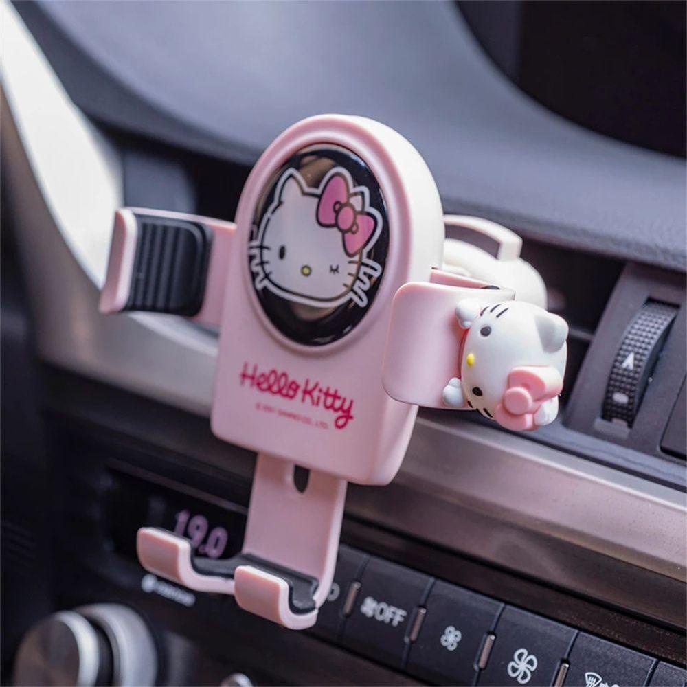 Lanfy KT Car Phone Holder Universal Mobil Kartun Hello KT Phones Standing Phone Mount Phone Holder Gravity Phone Support