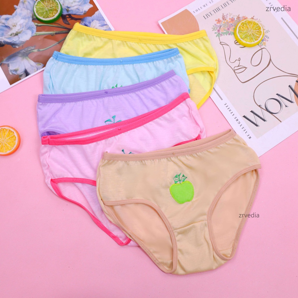 (ISI 3 PC) Celana Dalam uk 3-4 Tahun / Pakaian Dalam Anak Perempuan CD  Polos Underwear Kids Cewek