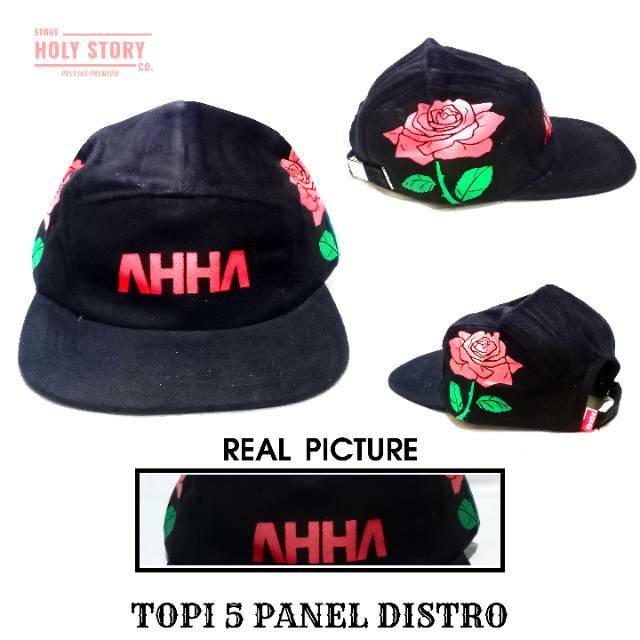Topi Distro 5 Panel AHHA Topi 5 Panel Distro Pria