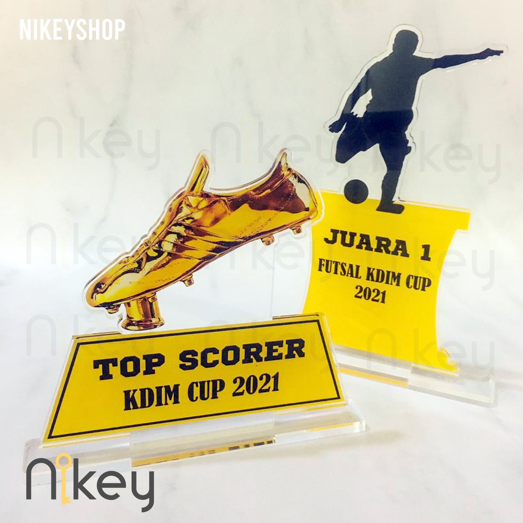 PIALA CUSTOM FUTSAL, PLAKAT OLAH RAGA, TROPHY FUTSAL, PLAKAT AKRILIK