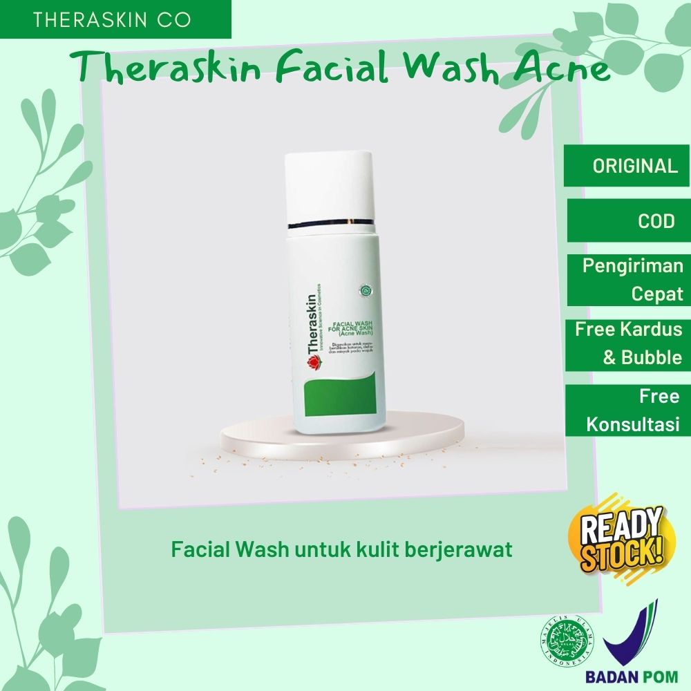 Theraskin Facial Wash For Acne Skin (Acne Wash) BPOM Original / Pembersih Jerawat / Theraskin Acne W