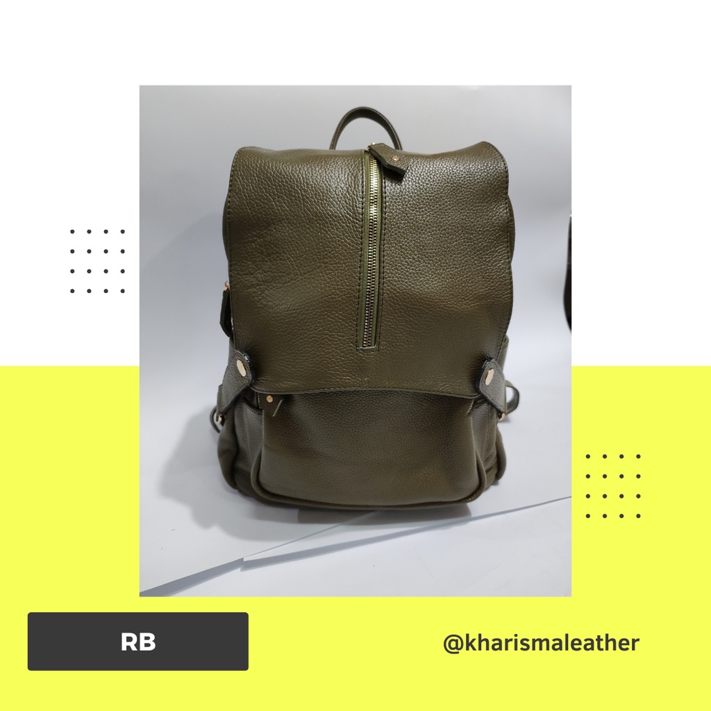 Tas Kulit Asli Garut Terbaru - Tas Ransel Kulit Model RB - Tas Gendong Kulit Garut Asli