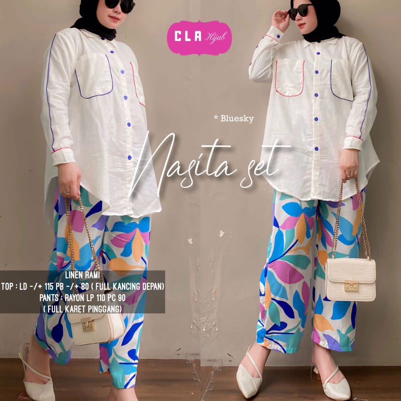 Nasita Set Atasan dan Celana Panjang by Cla Hijab