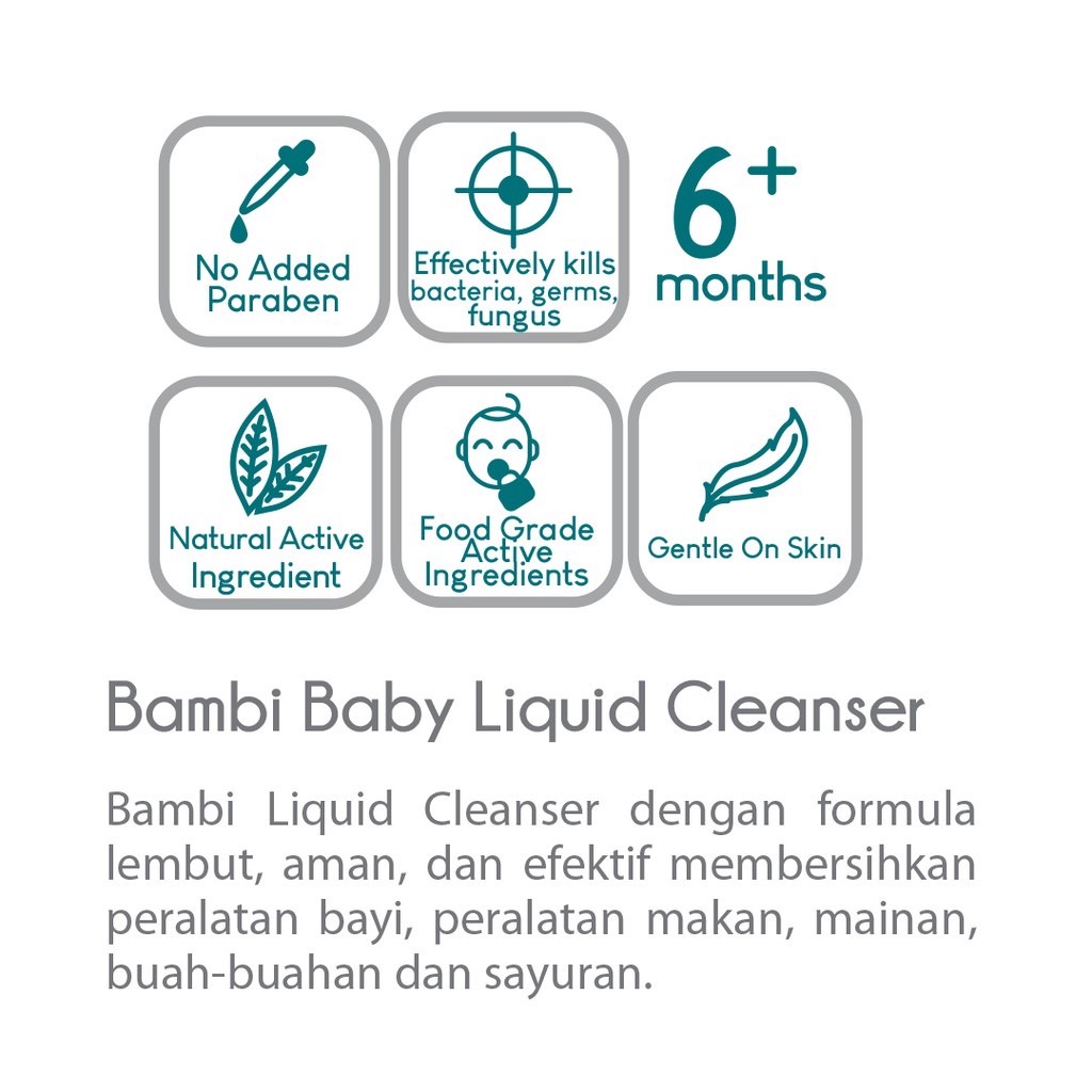 Bambi Liquid Cleanser 450 ml - Sabun pencuci Botol