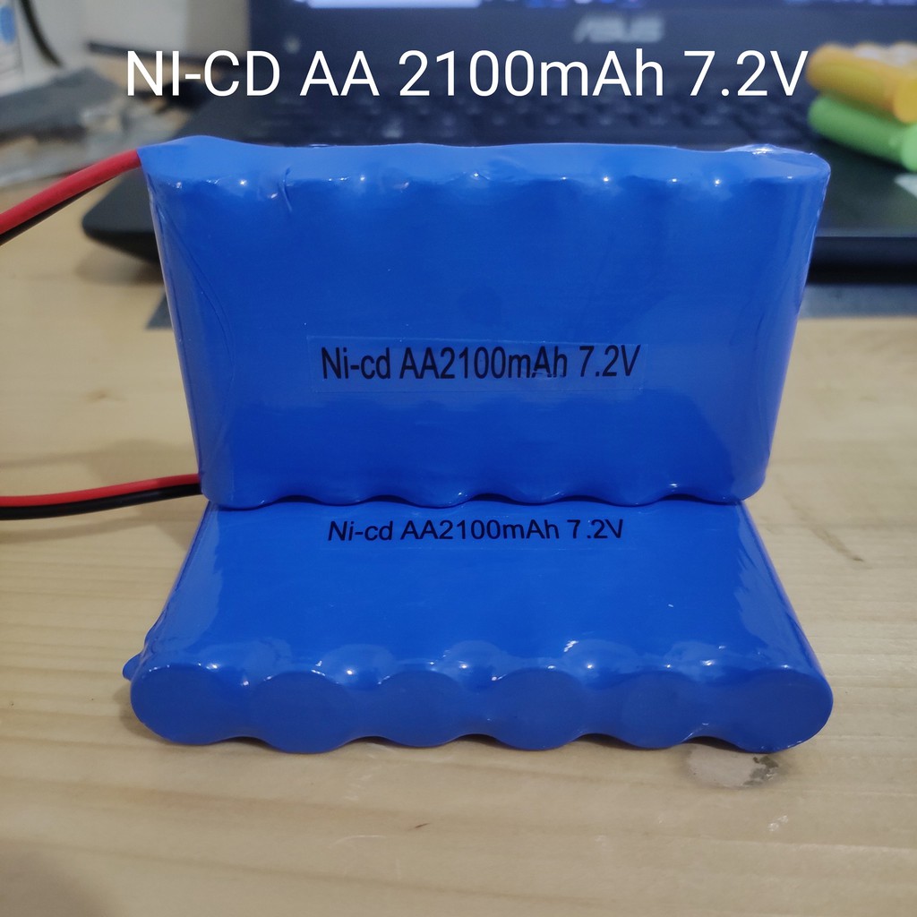 Baterai NiCd RC AA 2100mAh 7.2V Socket Hitam isi 6.