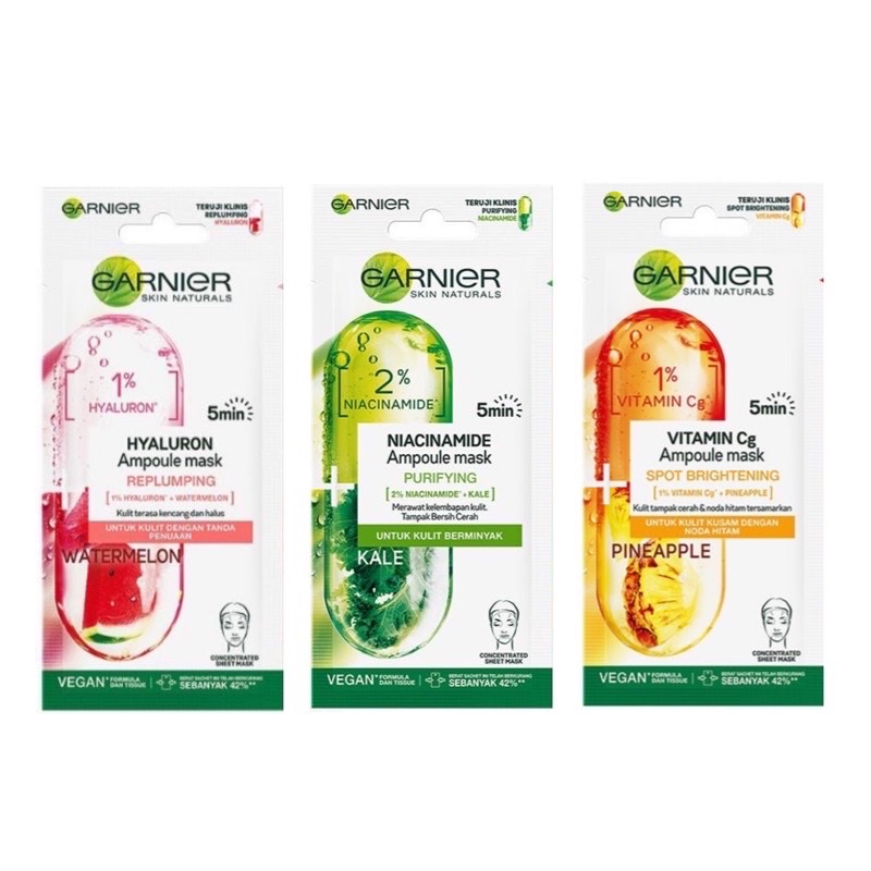 GARNIER MASKER AMPOULE SASET