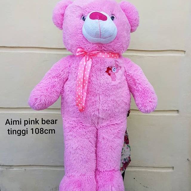 Boneka aimi teddy bear pink