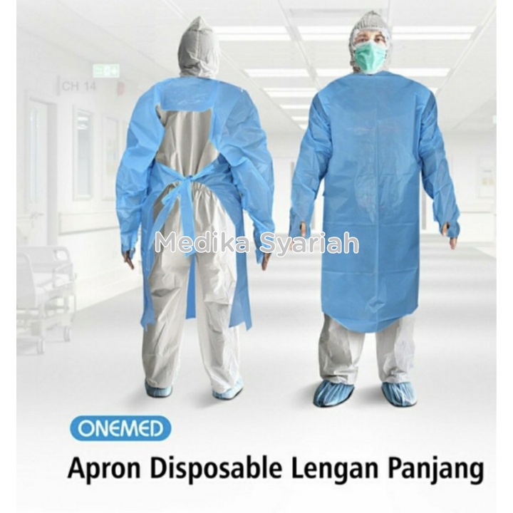 APRON PLASTIK LENGAN PANJANG ONEMED PACK ISI 10