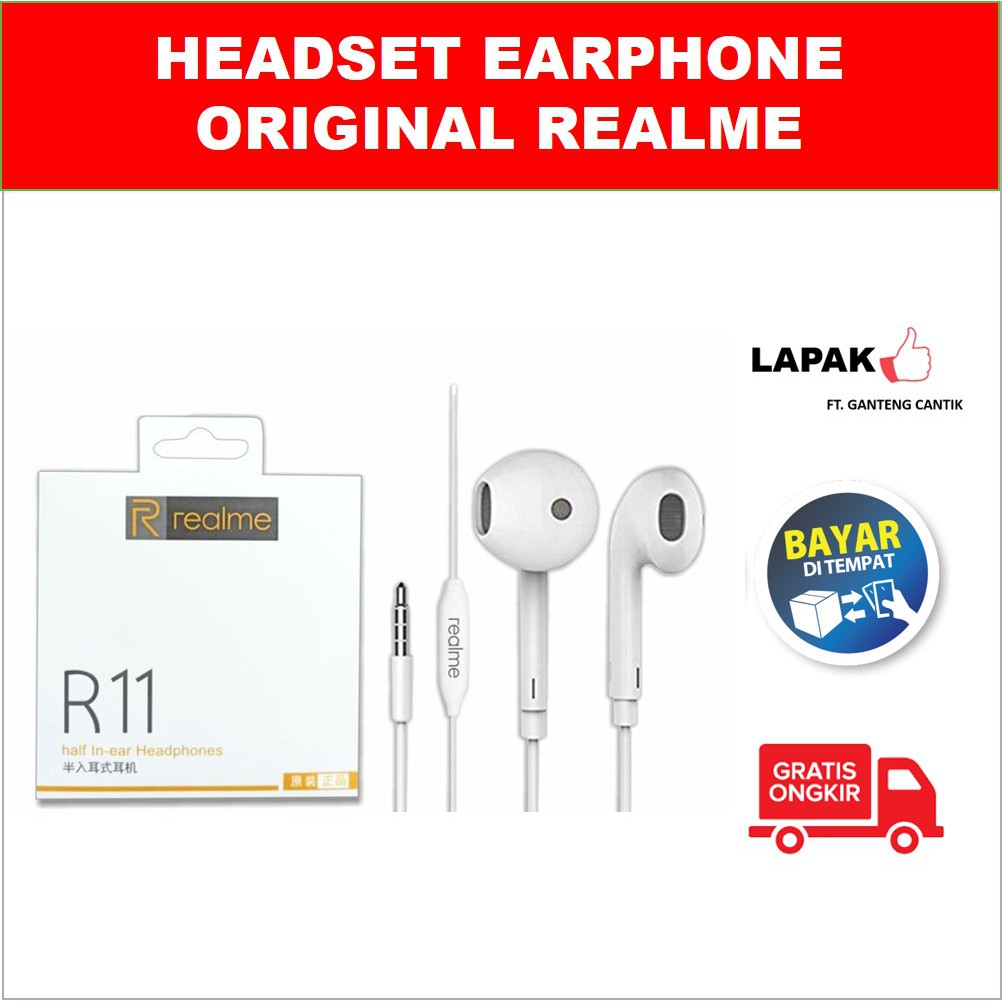 Headset Handset Earphone Realme Original