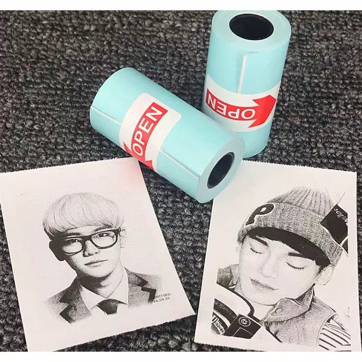 

1 roll kertas STICKER untuk printer thermal mini paperang peripage