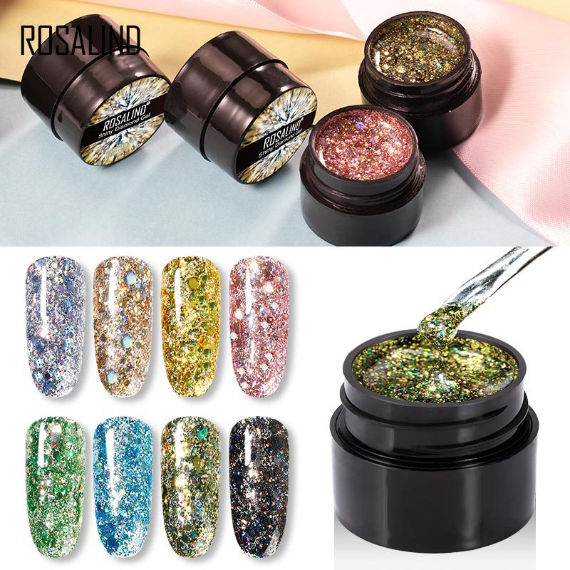 Rosalind SHINY DIAMOND GEL SERIES Gel Nail Polish UV LED / Kutek / Cat Kuku