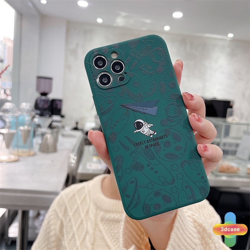 Soft Case Samsung A52 A32 A12 A51 A10S A50 A20S J2 J7 Prime A02S A03 A20 A72 A50S A10 A30S A52S A30 M12 M10 M01S A54 A15 A16 A9 A5 Y12 Y20 A12 Grand Prime Plus Cute Nasa Astronaut Phone Case Cover