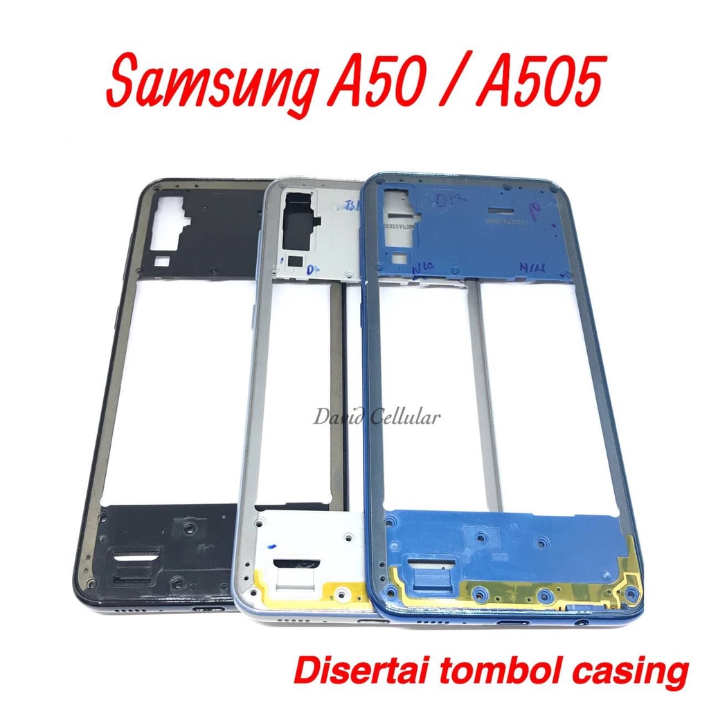 BEZEL SAMSUNG A50 / A505 A505F - TUTUP MESIN DISERTAI TOMBOL CASING