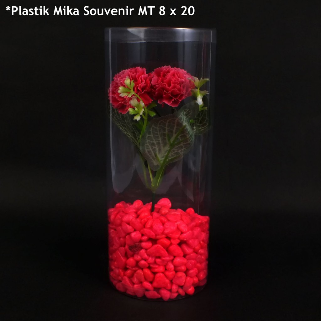 

Plastik Mika Souvenir Transparan Bulat MT 8 Cm X 20 Cm