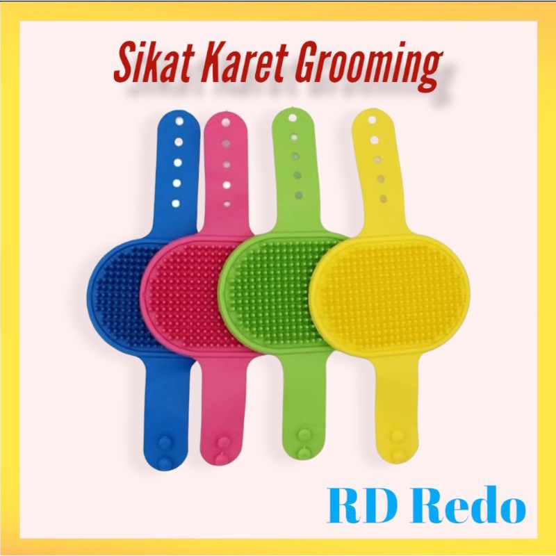 Sikat Grooming Sikat Karet Mandi kucing