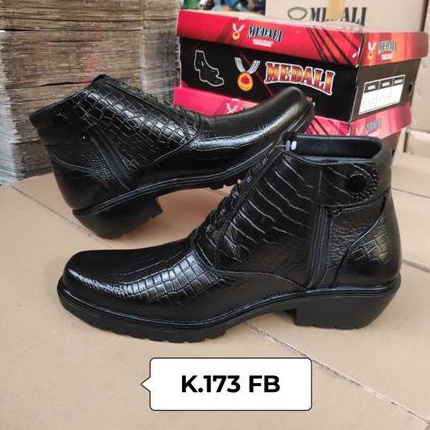 Sepatu Kulit PDH Pria boots Polri TNI security guard PNS sepatu kerja formal tampil lebih keren