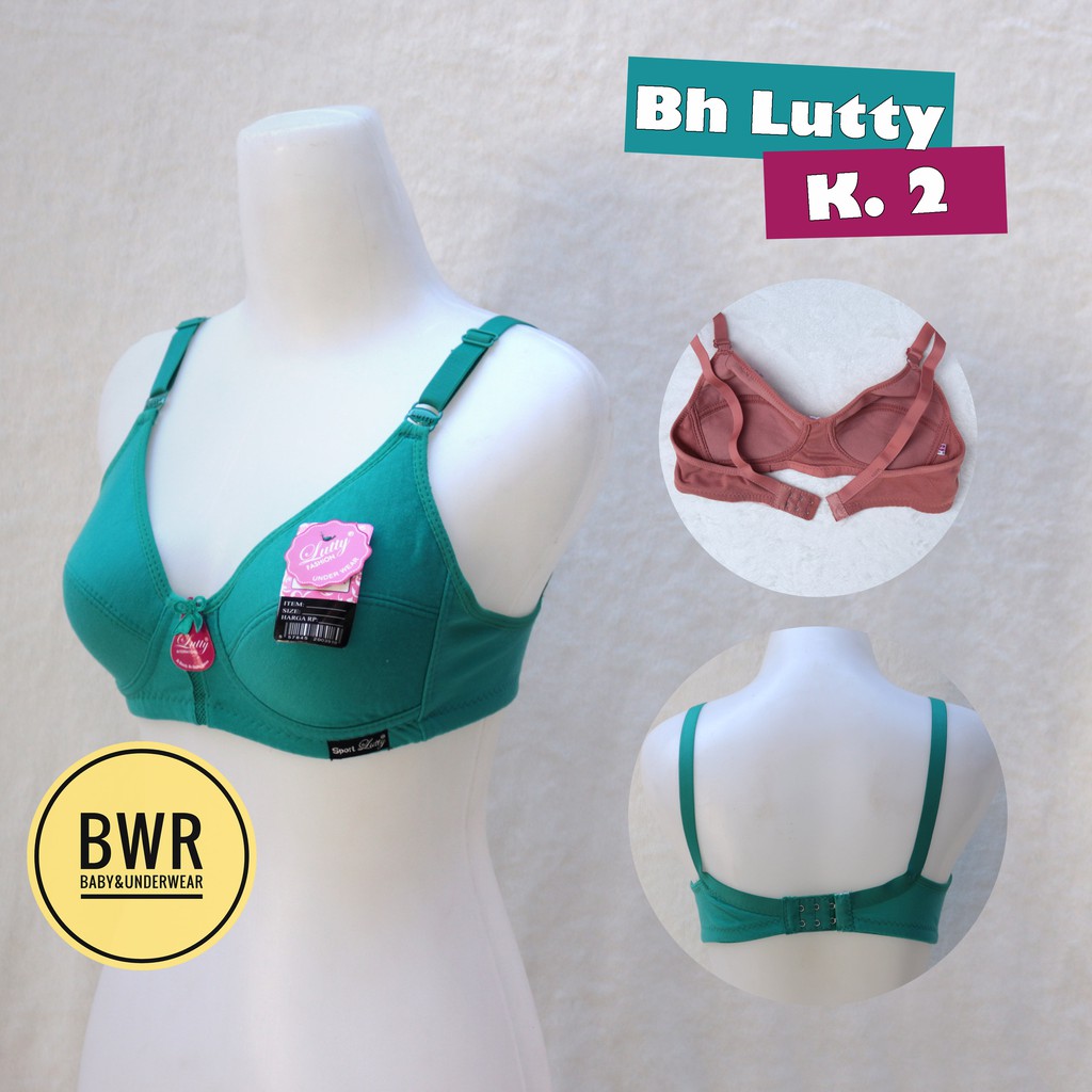 LUTTY KANCING DUA | Bh Sport Lutty Berkualitas Pakaian Dalam | Bra Sport Kait 2 Pilih Warna - Bwr