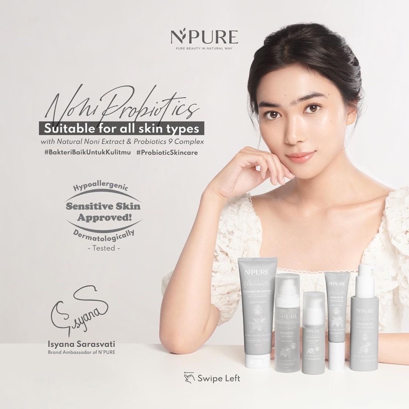 NPURE Noni Probiotics Series [Sensitive Skin] Toner - Ampoule Serum - Cleansing Gel - Moisturizer - Body Lotion - N'Pure