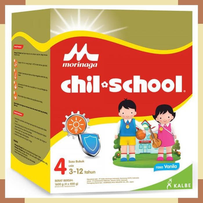 SUSU MORINAGA CHILSCHOOL USIA 3-12 TAHUN RASA VANILA/MADU 1600G