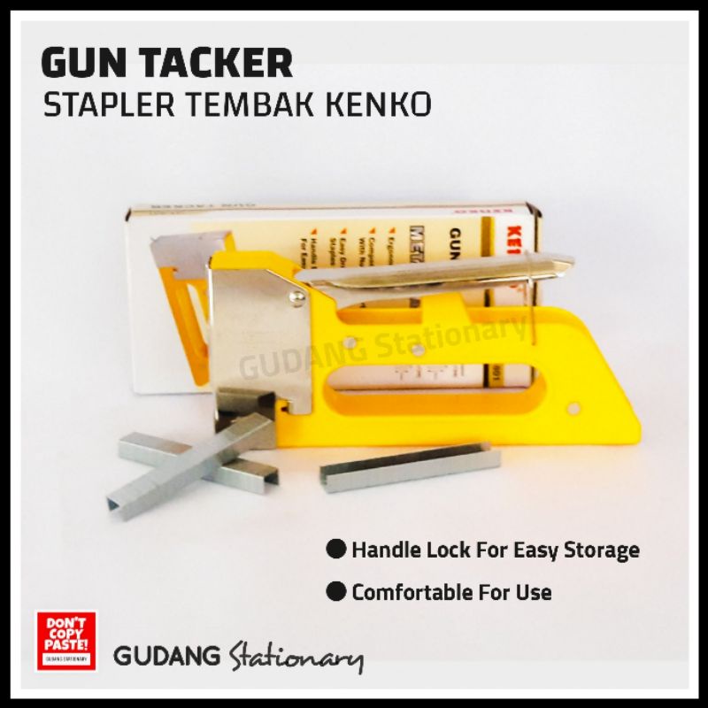 Gun Tacker Stapler Tembak KENKO + Isi 1 Pc