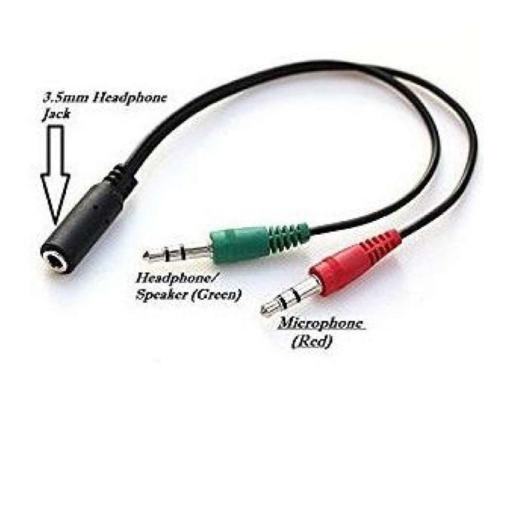 AM2F | KABEL AUDIO 3.5 MALE-2 TO FEMALE BEST 20 CM (GREEN BLACK)