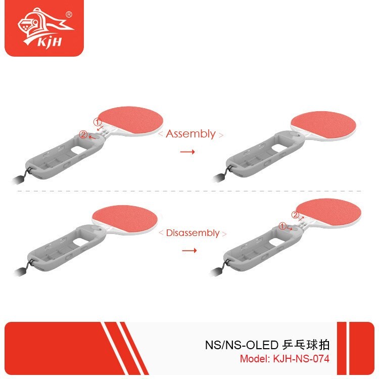 KJH NS-074 Table Tennis Racket for Nintendo Switch V1 V2 OLED Joy Con