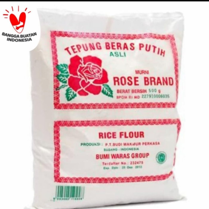 

Ketan-Beras-Tepung- Tepung Beras Rose Brand 500 Gram -Tepung-Beras-Ketan.
