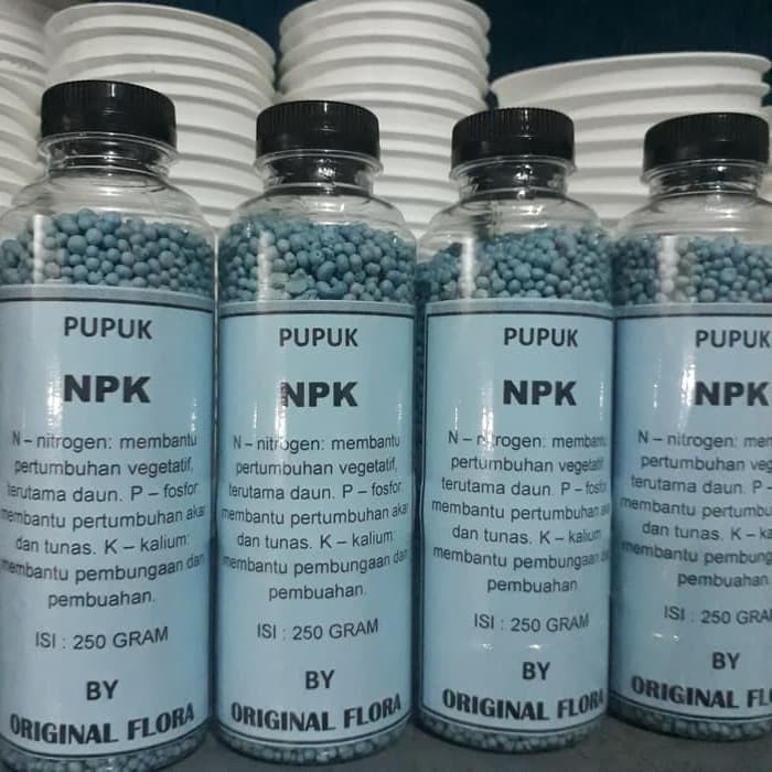 Kemasan Botol Pupuk NPK Mutiara 250 Gram Penyubur Tanaman 16 16 16