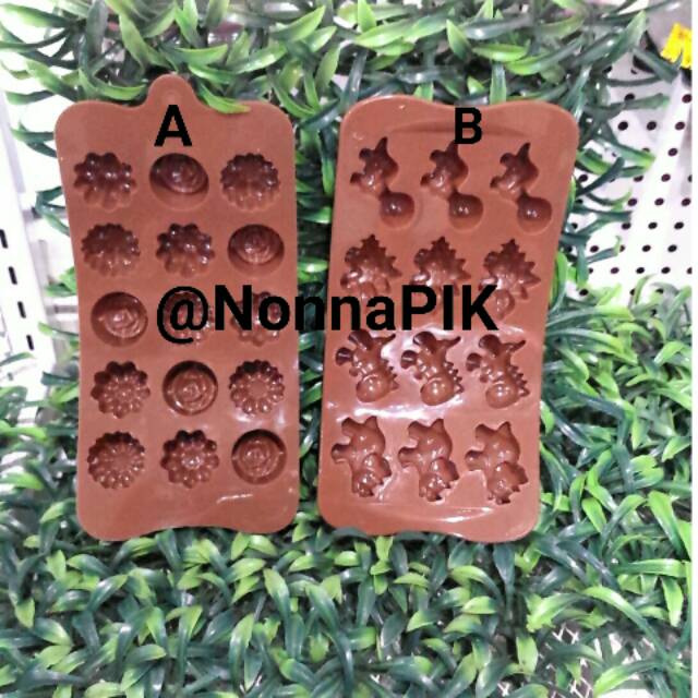 Cetakan Silikon Karakter Pudding Coklat Es Jelly Silicone Motif