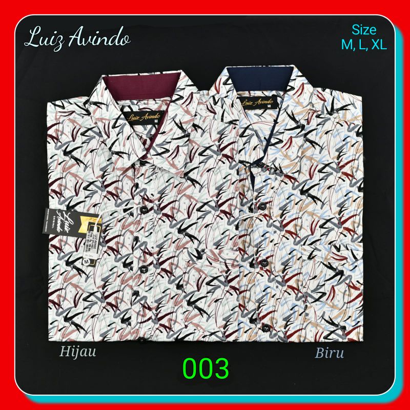 Kemeja Kasual Pria Lengan Pendek Luiz Avindo 003