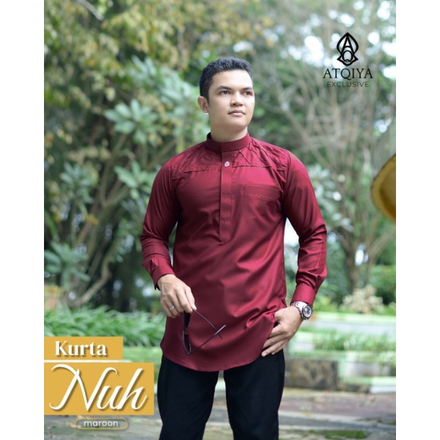 Kurta ATQIYA NUH / Kurta Atqiya Exclusive / Style Muslim Pria Keren , Kekinian Dan Elegan
