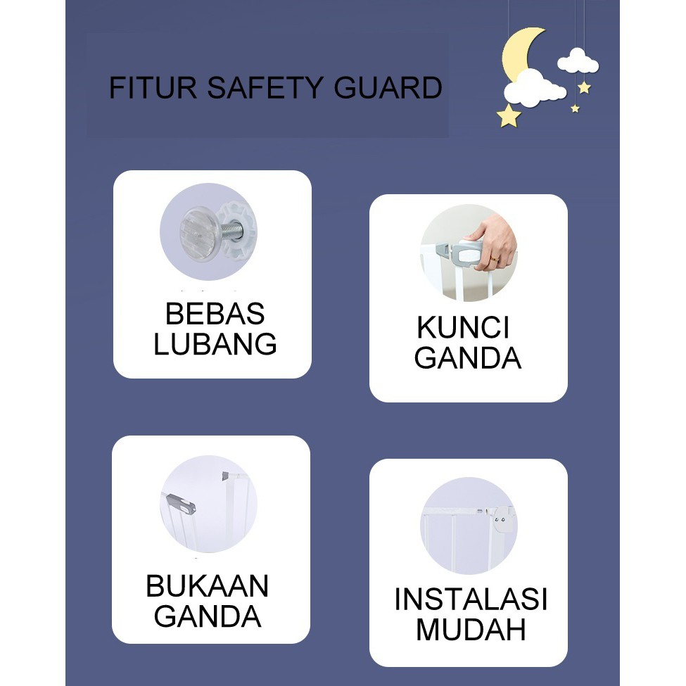 Baby Safety Gate Pintu Pengaman Bayi Pressure Gate Pagar Pengaman Anak Tangga Pagar Bayi Tangga