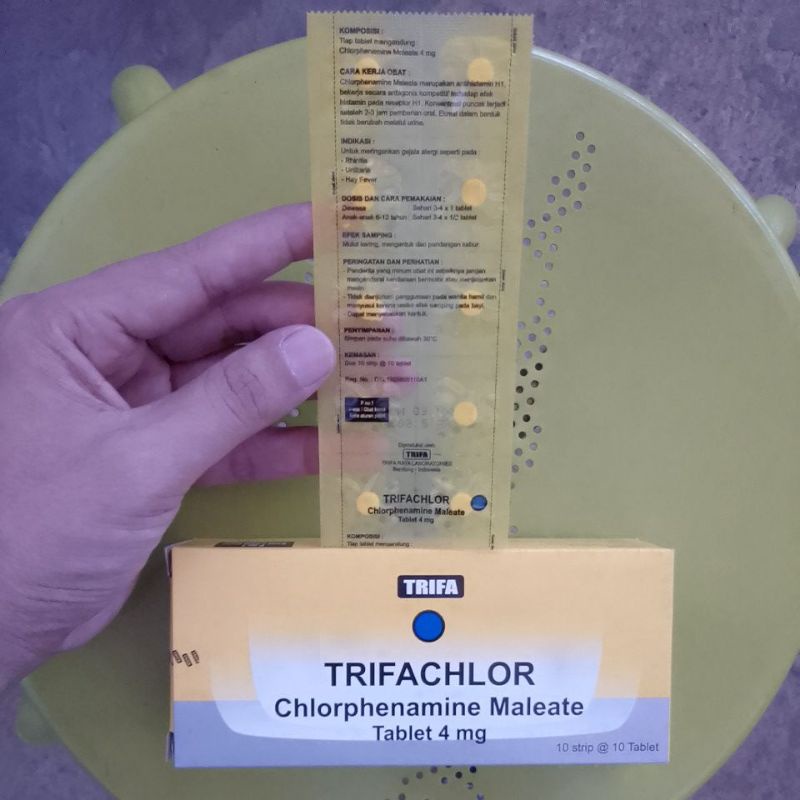 TRIFACHLOR Tablet (Obat Alergi Obat, Makanan, Musim, Biduran, Kaligata)