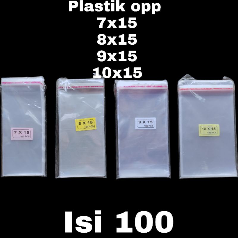 PLASTIK OPP/SOUVENIR/KUE 7X15,8X15,9X15,10X15