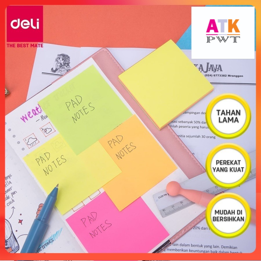 

Stickynote / Stick note DELI 4W 76X76 A02002 - ATK