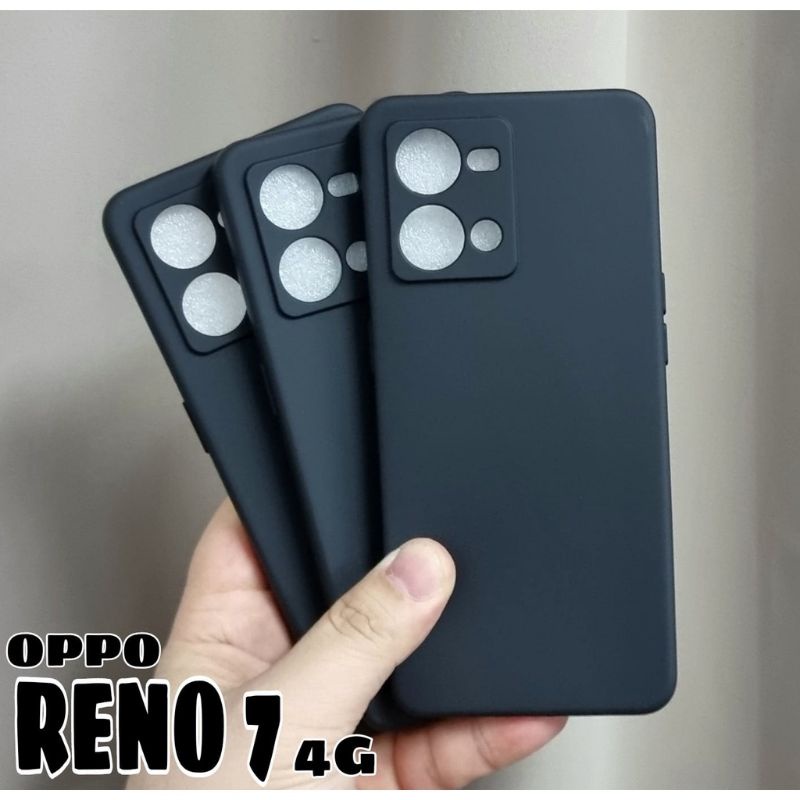 Reno 7 4G Reno 7 5G Reno 7 Z 5G Softcase Macaron Black Protect Camera Cover Silicone Soft Case Slim Fit Reno7 Series