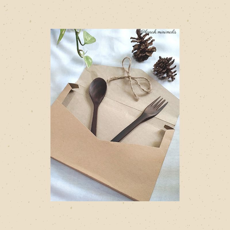 Sendok Garpu Kayu Set / Wooden Cutlery