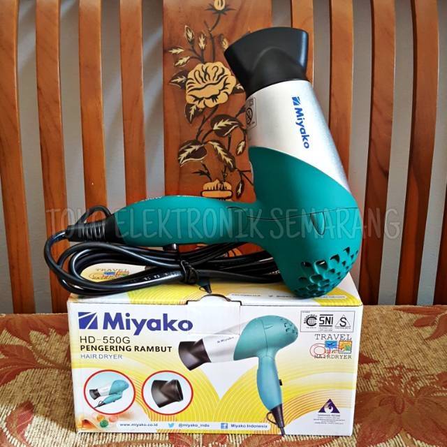 MIYAKO HD 550 / HD 402 PINK HAIR DRYER PENGERING RAMBUT BISA DILIPAT PRAKTIS ORIGINAL GARANSI RESMI