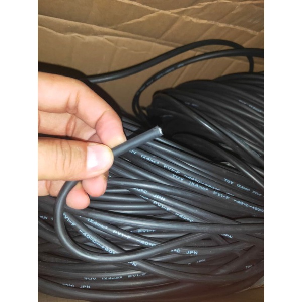 kabel awg 12 seri PV1-F jual per/50meter kabel bagus warna hitam