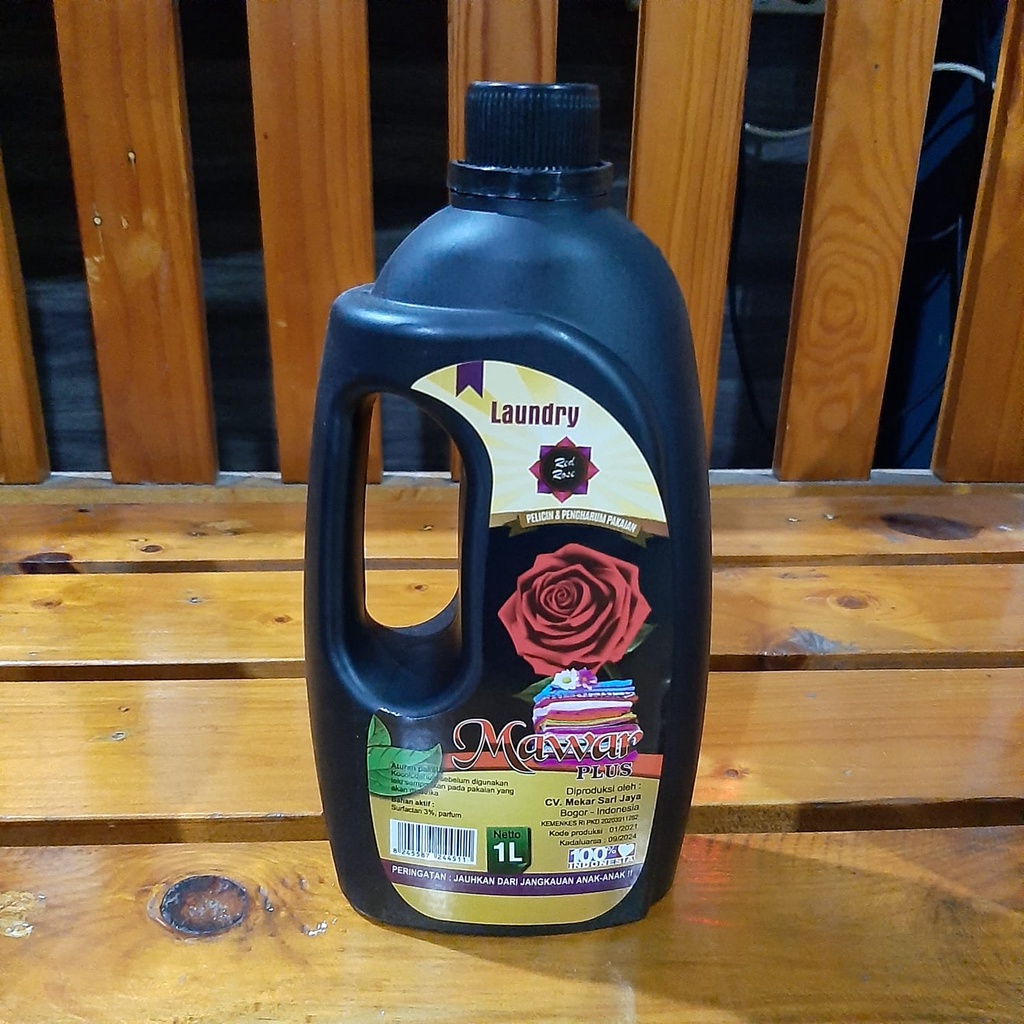 Mawar Pewangi Pakaian Pelicin Setrika Super Laundry Pelembut Baju New Packaging 1 Liter