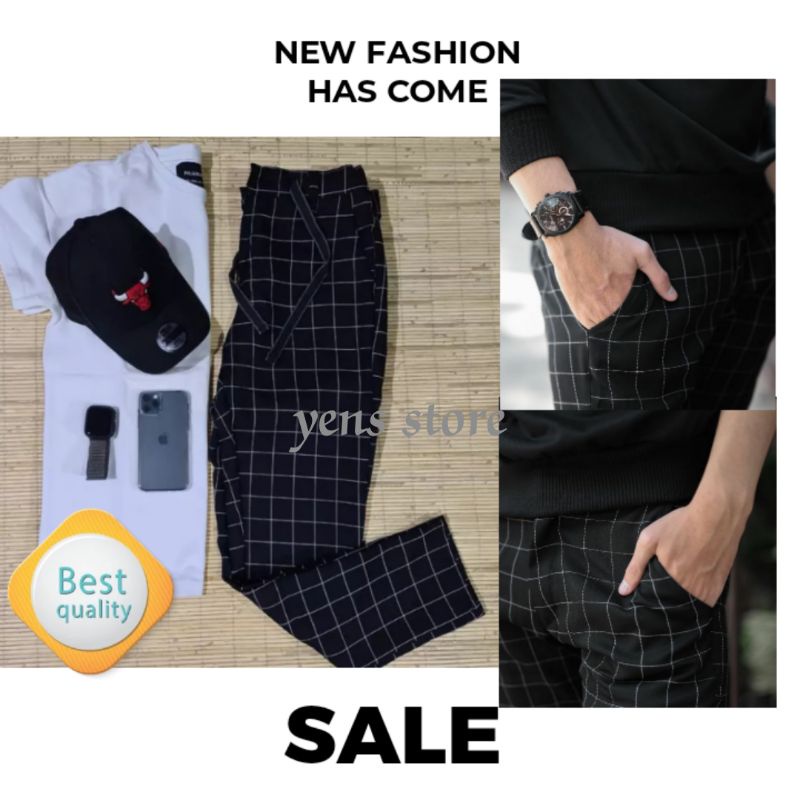 setelan tartan/Tartan set/setelan kotak kotak/celana Tartan pria/celana kotak kotak pria semiwol