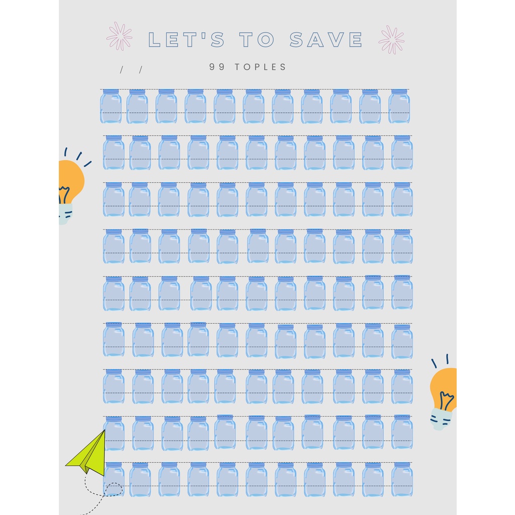 

PLANER TABUNGAN/SAVING MONEY PLANER/SAVING CHALLENGE