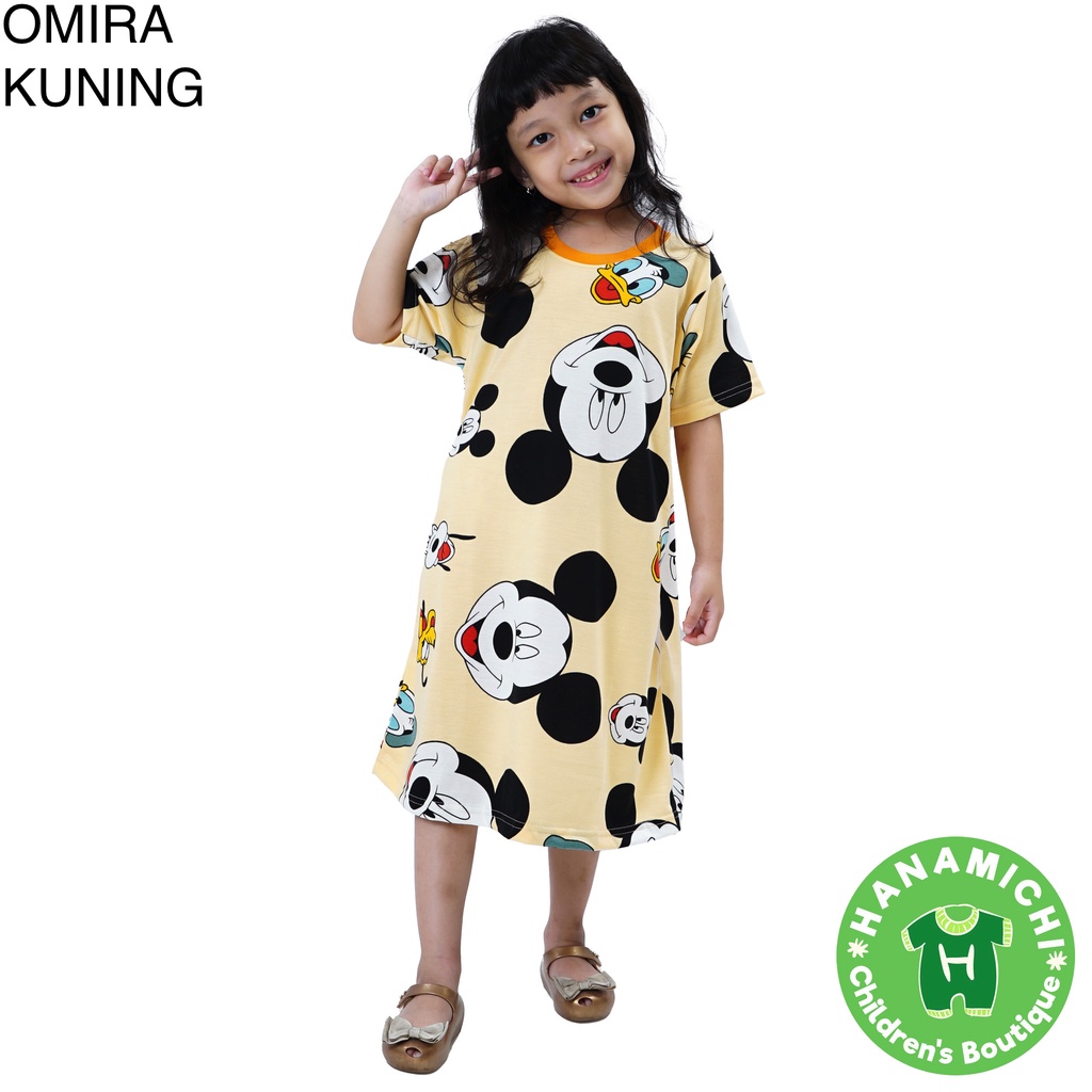 Hanamichi OMIRA Dress Anak Lengan Pendek Full Print