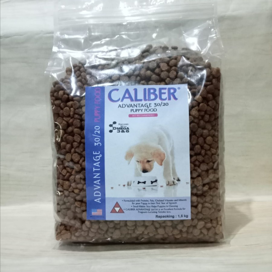 Makanan anakan anak Anjing Dog Food Caliber PUPPY REPACK 1,5 kg