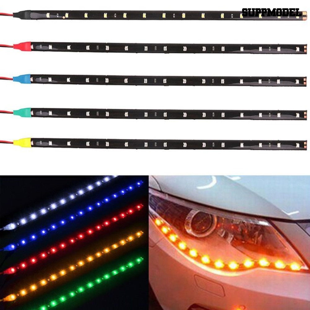 Lampu Strip 15 LED 3528SMD Flexible Anti Air Untuk Dekorasi Mobil