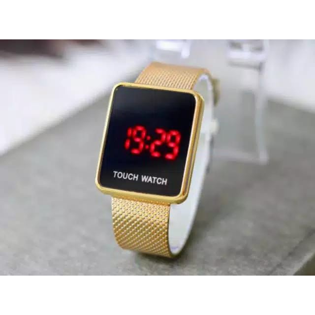 Jam Tangan pria Touch Watch Digital Strap Rubber Pasir / Ready 5 Warna