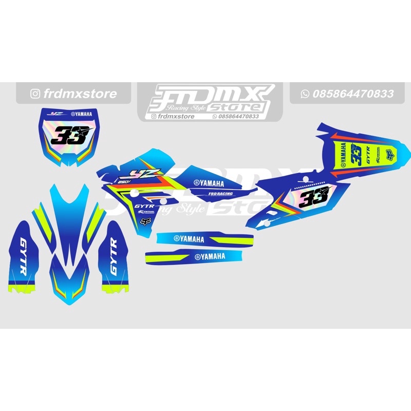 Stiker  DECAL MOTOR YZ 250X F CUSTOME New Dsign stiker